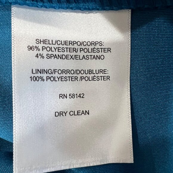 Donna Morgan Vibrant Blue A-Line Long Sleeve Dress Size 0 NWOT - Picture 8 of 9